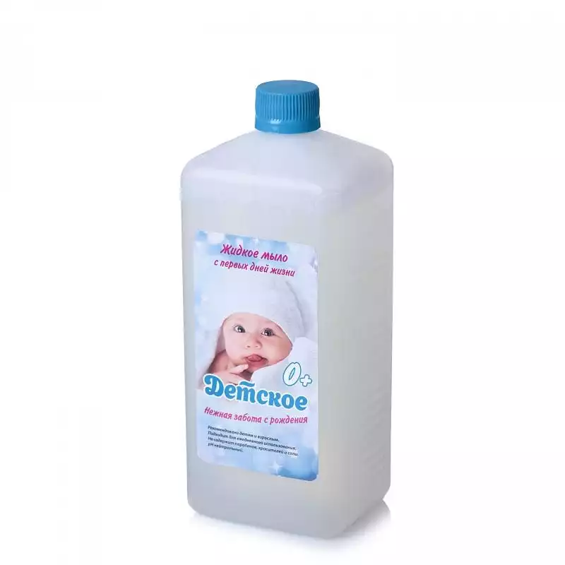 Мыло жидкое "С первых дней жизни" 1,0л,  детское косметическое, с насос-дозатором