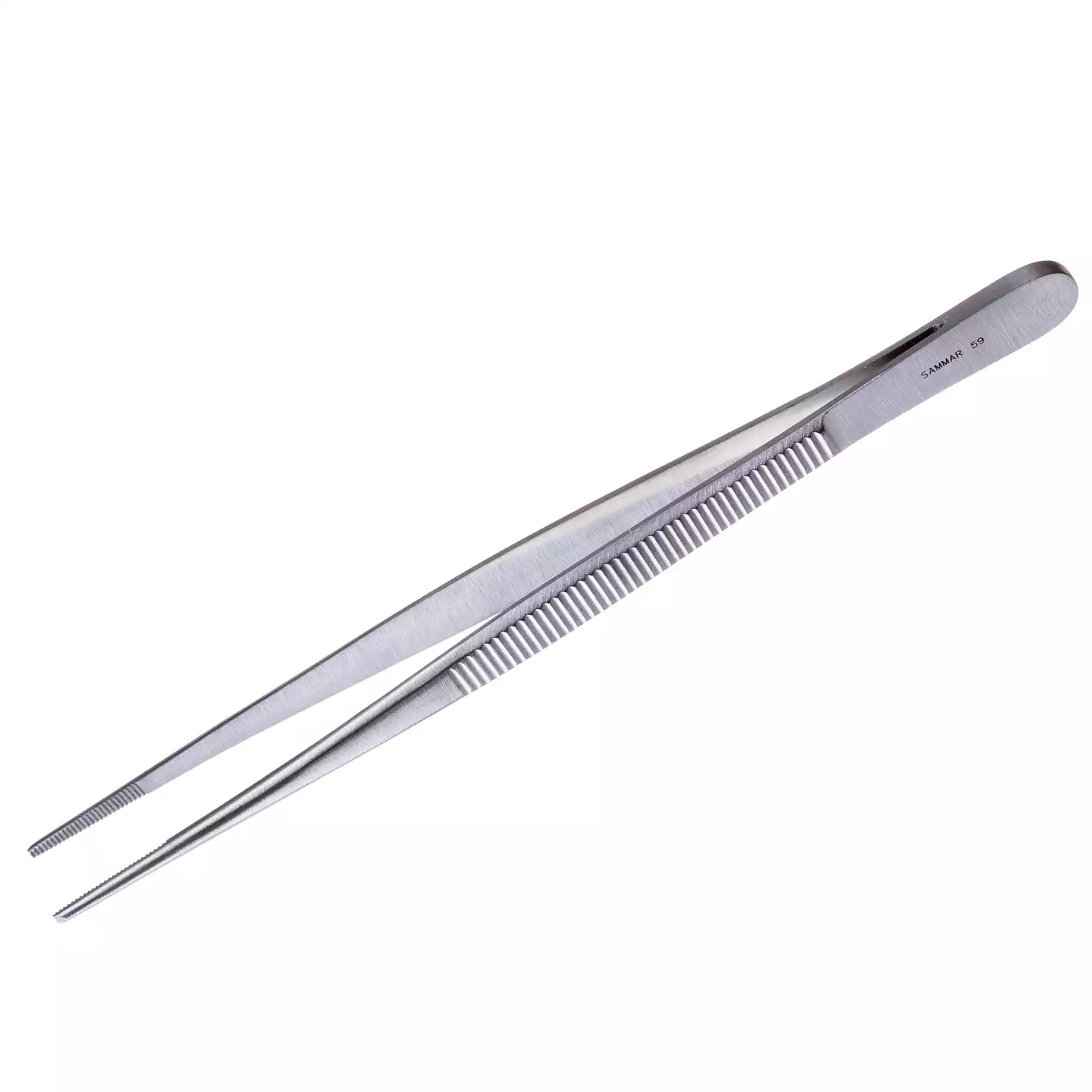 Пинцет J-16-184A, анатомический, длина 150мм, ширина рабочей части – 1,5мм, аналог П-59