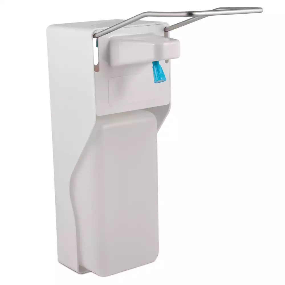 Дозатор локтевой А-265S пластиковый c металлическим рычагом с распылителем, объем емкостей 1л