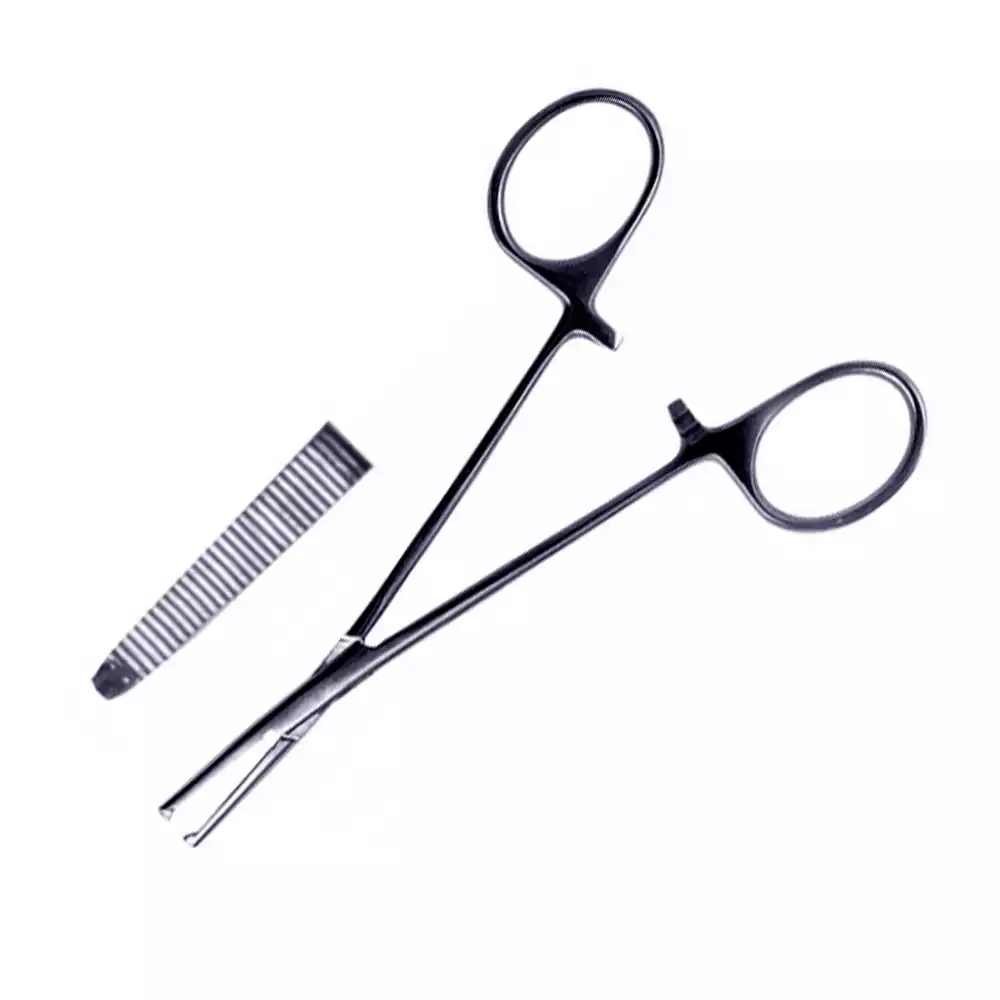 Зажим З-202 кровоостанавливающий 1x2 зубый зубчатый прямой №1,  длина 150мм