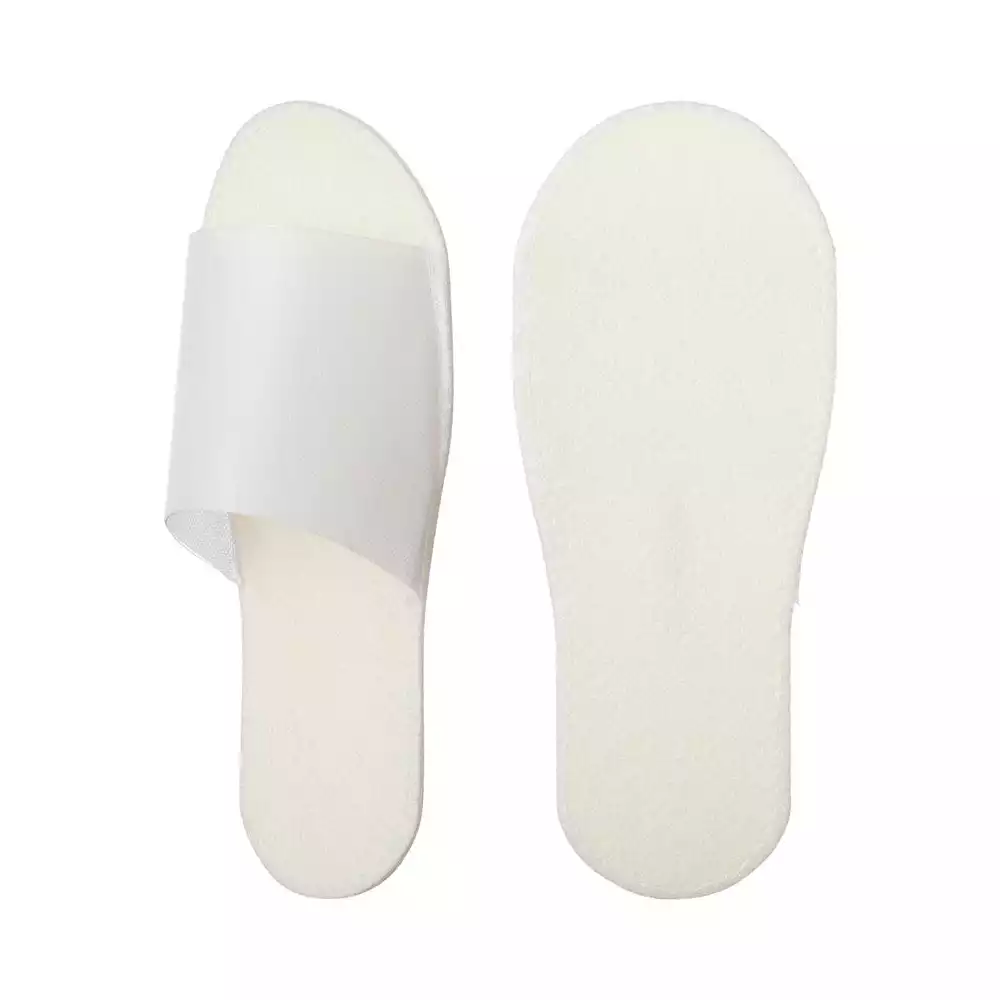 Тапочки одноразовые "Антикризисные", с открытым мысом, подошва пенополиэтилен, толщина 4мм, верх - спанбонд, цвет белый