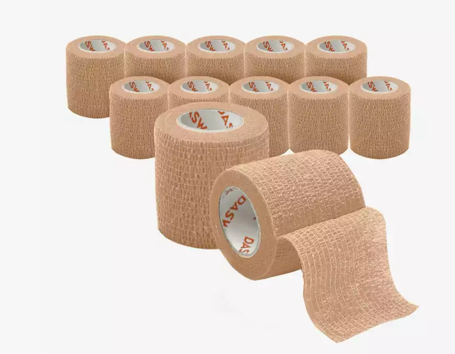 Бинт эластичный медицинский спортивный Самофикс когезивный, размер 4м*6см, упаковка 12шт, коричневый