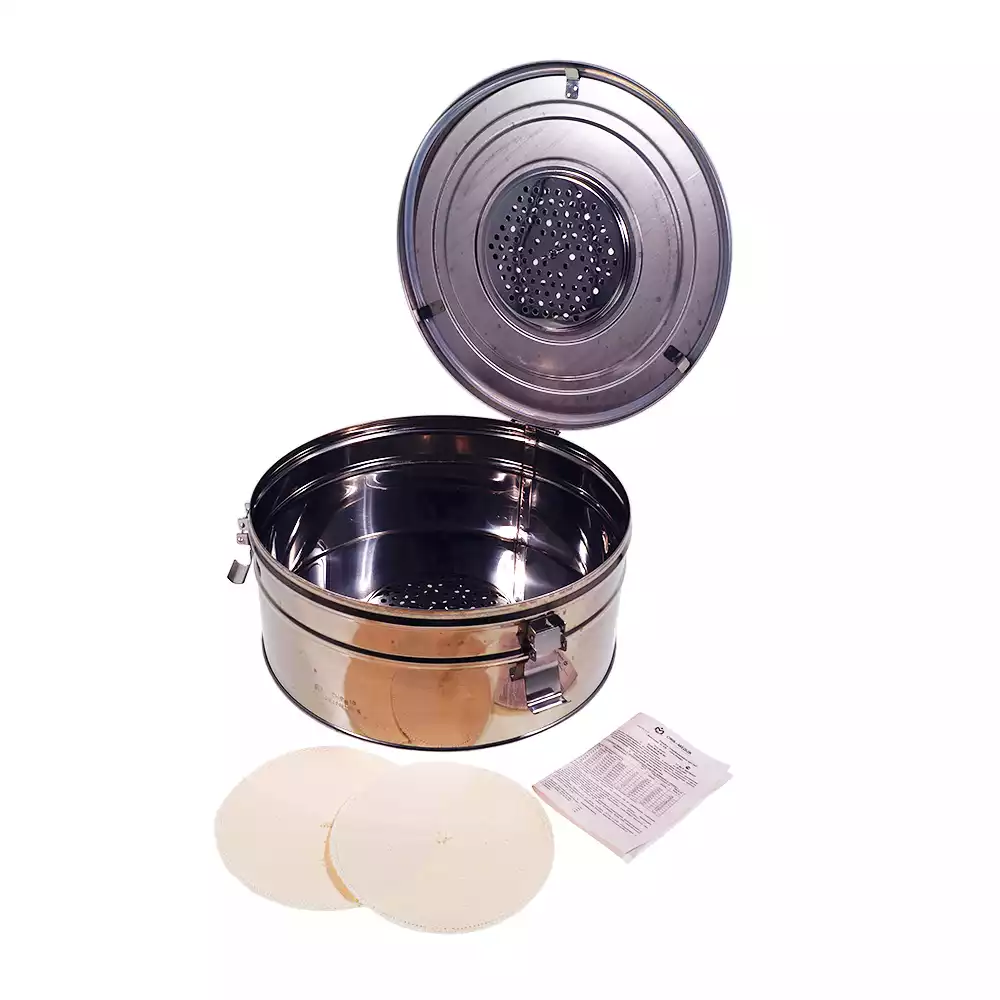 Бикс медицинский (Коробка стерилизационная), круглый, с фильтрами КСКФ-18, объем 18,0л