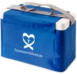 Термоконтейнер ТМ6, объем 6,8л,  в комплекте 3 хладоэлемента, переносной для кратковременного хранения крови и кровезаменителей