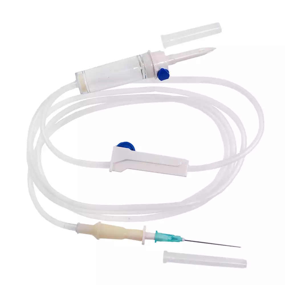 Система инфузионная Vogt стерильная для переливания растворов, для одноразового использования, с пластиковым шипом, инъекционная игла 21G (0,8х40 мм),длина 150 см, без латекса